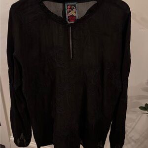 Johnny Was Black Blouse